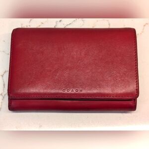 Coach Wallet, Vintage, Red 5.5x4 Inches